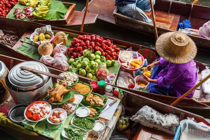 Halvdags Damnoen Saduak Floating Market Small Group Tour