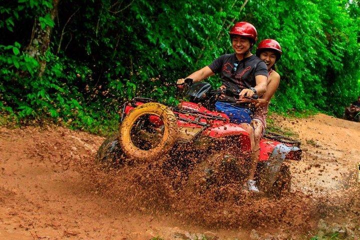 ATV ジャングル ライド、セノーテ、ジップライン !往復 - プラヤ デル カルメン