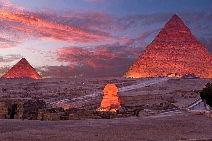 Spectacle son et lumière des pyramides de Gizeh avec transfert privé