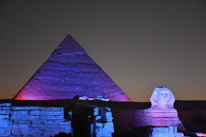 Sound and light show with Dinner with Pyramids view Roof Top Restaurant