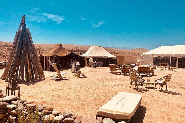 Marrakech: Agafay Desert and Atlas Mountains Tour & Camel Ride
