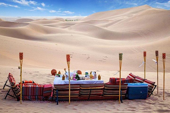 Private Romantic Dinner in Desert Abu Dhabi with Hot BBQ Dinner