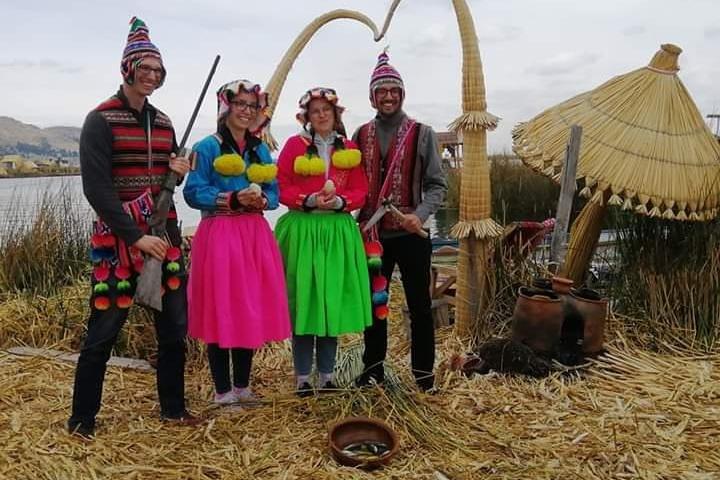 Drijvend eiland van de Uros