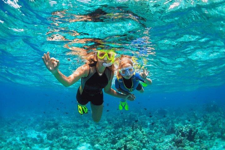 フルガダ島発フルデイボートシュノーケリングとアイランドツアー