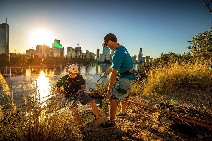 Abseilering af Kangaroo Point Cliffs i Brisbane