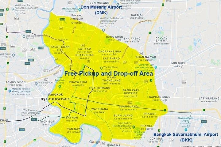 プライベート出発送迎：ホテルからバンコクスワンナプーム空港（BKK）へ