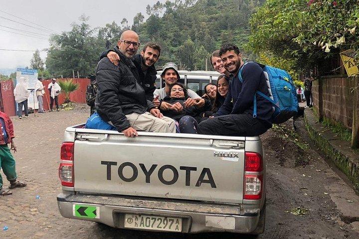 Hiking to the simien mountains