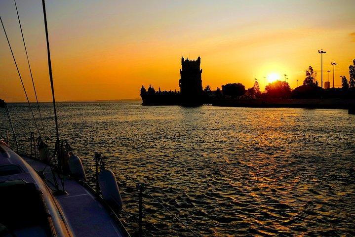 Lisbon: Best Views from a Sailboat-Sunset or Day Shared Tour
