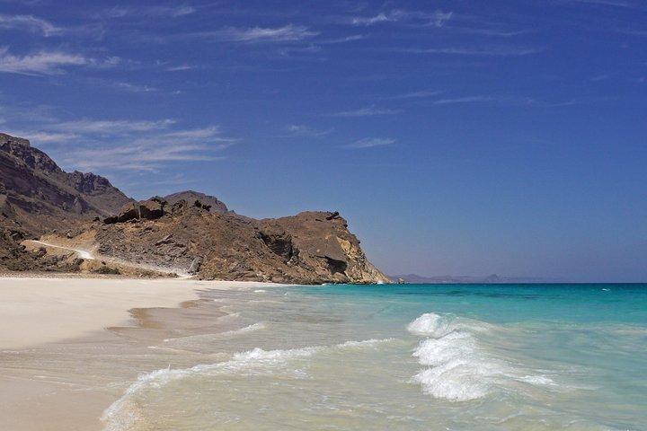 Montagne e spiagge della costa occidentale (spiaggia di Fazayah + scogliera di Shaat)