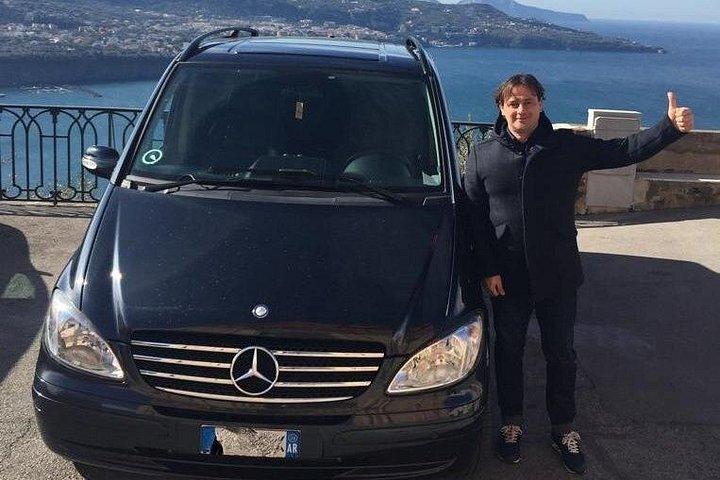 Transfer from Positano, Amalfi, Ravello to Rome by Mercedes Van