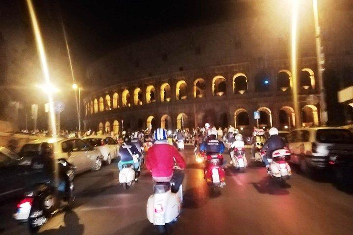 Vespa Tour with driver Rome By Night 3 hours