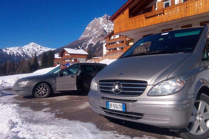 Private transfer Venice airport to Cortina, Dolomites, chauffeur service