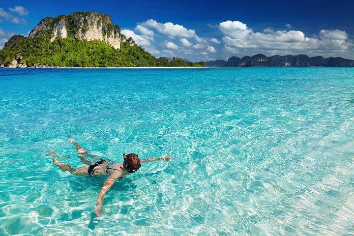 4 Island Tour med traditionel Big Longtail Boat fra Krabi