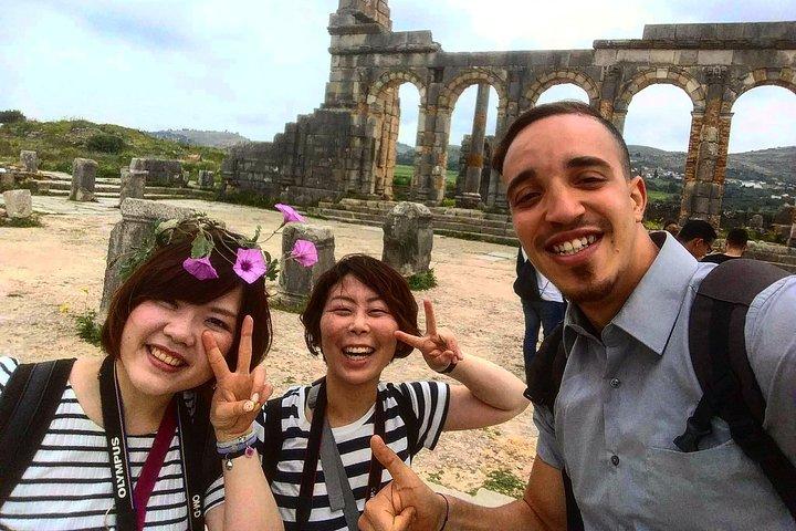 Heldagstur med en gruppe til Volubilis Moulay Idriss Meknes fra Fez