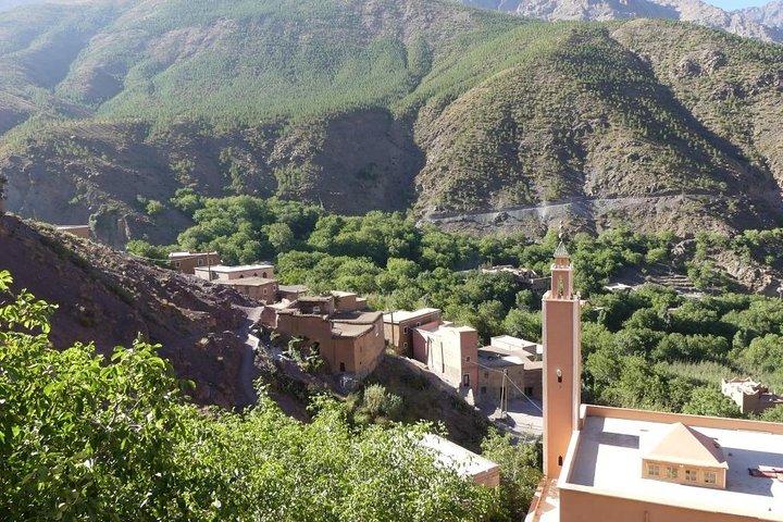 Montagnes de l'Atlas et Trois Vallées & Cascades : excursion guidée d'une journée au départ de Marrakech