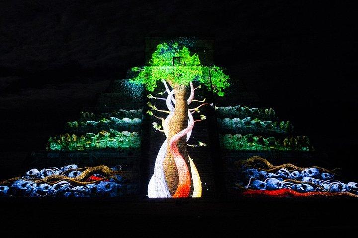 Uma vez experiência de vida de CHICHEN ITZA NIGHT SHOW. Cenote e Valladolid incluídos.