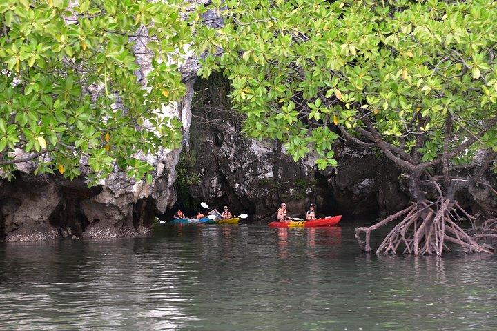 Kayak de mer en petit groupe dans la baie d'Ao Thalane et l'île de Hong au départ de Krabi