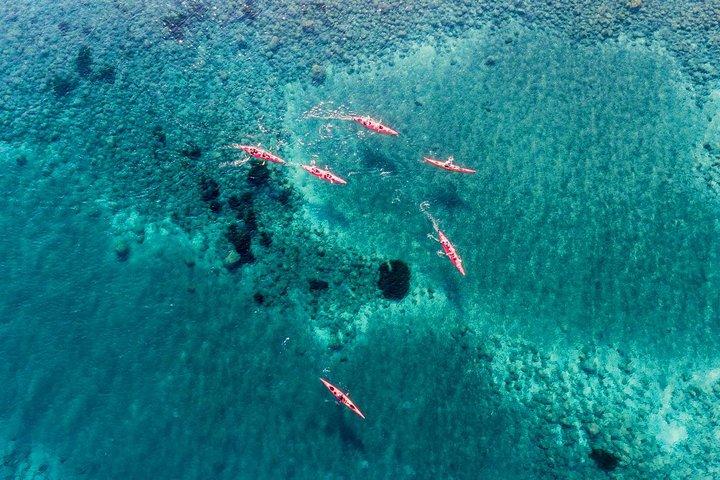 サントリーニ島 : サンセットシーカヤック（軽食付き、送迎付き）