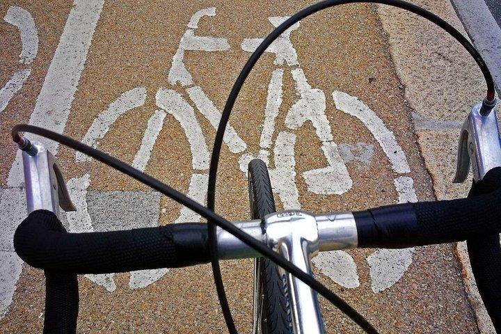 電動自転車で山から海へ向かう午後のツアー