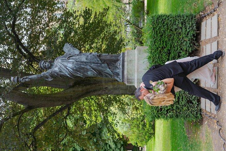 パリのエッフェル塔結婚式誓い写真撮影によるリニューアル式