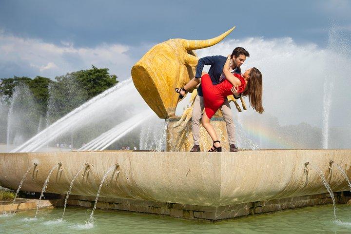 パリのエッフェル塔結婚式誓い写真撮影によるリニューアル式