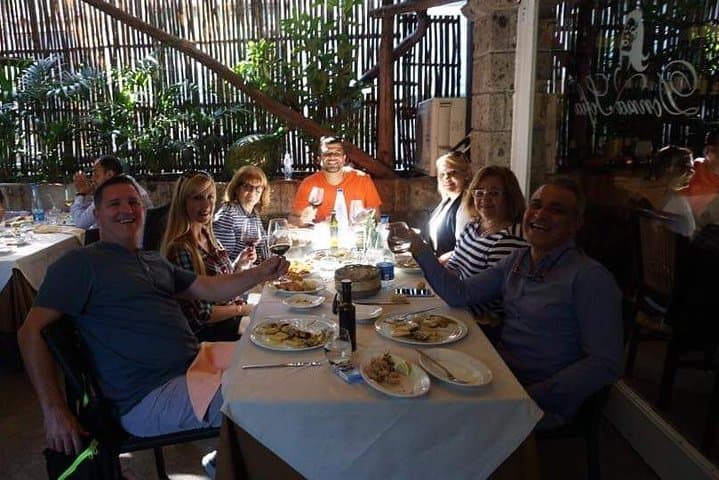 Group tour for wine & food tasting at the Cantina del Vesuvio.