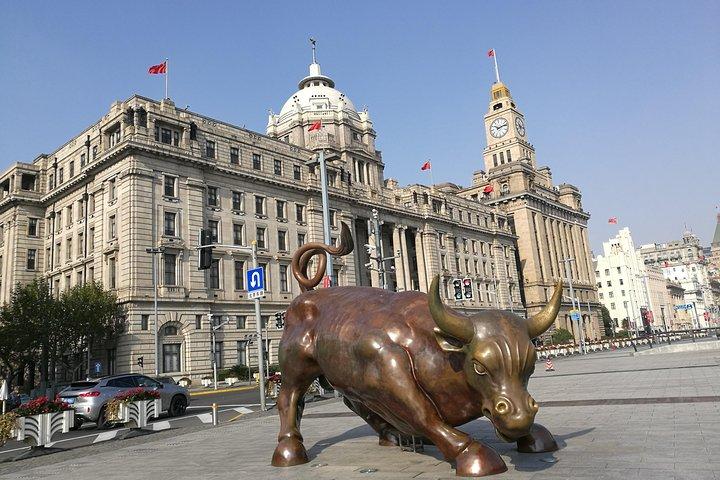 Visite privée de la ville de Shanghai au départ de Nanjing en train à grande vitesse avec option de dépose