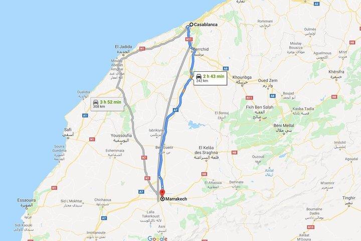 Casablanca til Marrakech