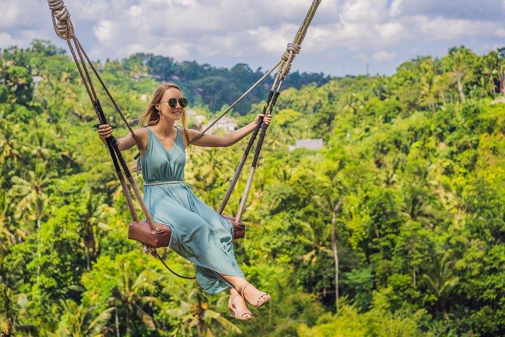 Ubud White Water Rafting, ris terrasse og jungle swing