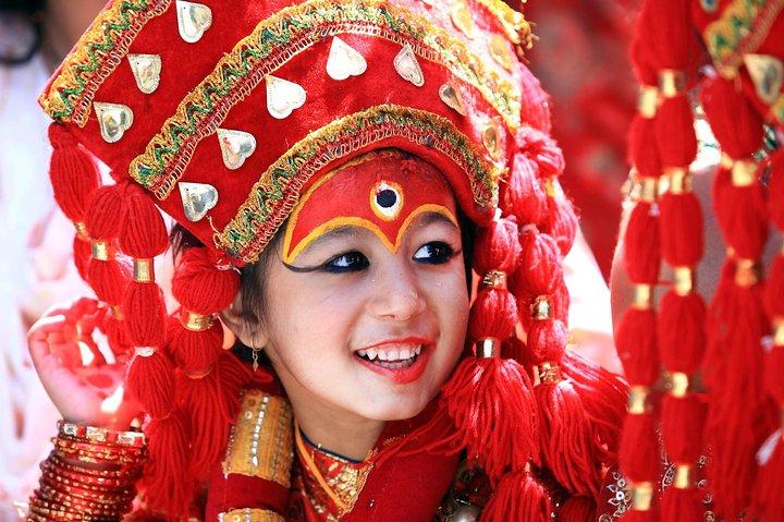 Kathmandu halvdag: Asan Bazaar, Durbar Square & Kumari Temple