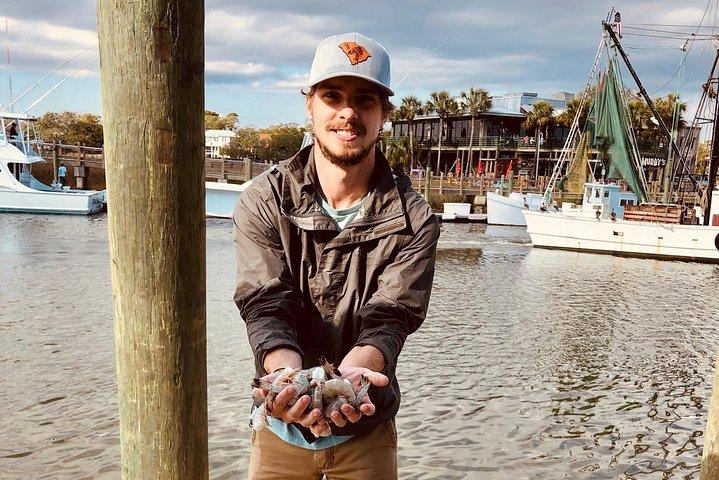 Escenas de la historia de Shem Creek y tour a pie de camarones