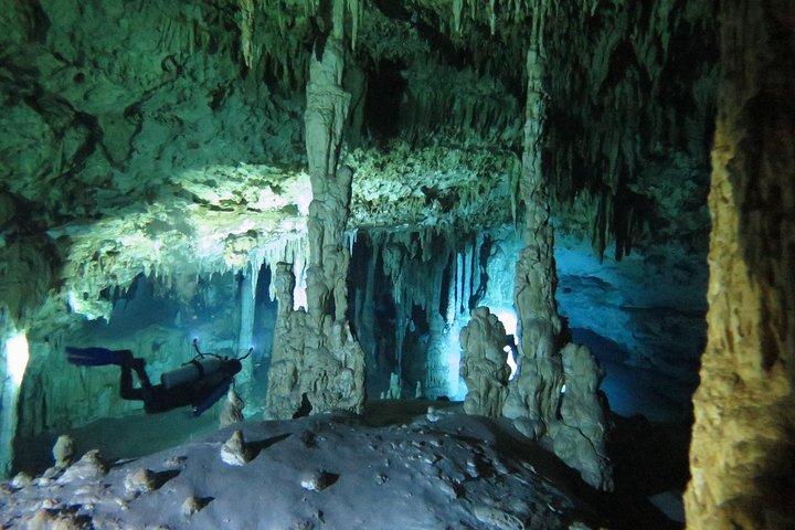 Cenotes diving Dos Ojos and The Bat Cave