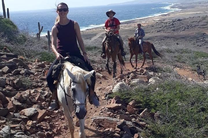 Balade à cheval au coucher du soleil à Aruba