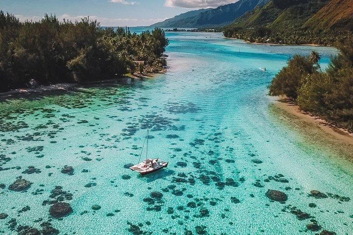 Tour de medio día: Moorea Snorkel y navegación en un catamarán llamado Taboo