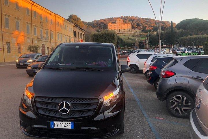 Traslado privado Vip al aeropuerto desde el aeropuerto de Roma al hotel de la ciudad de Roma