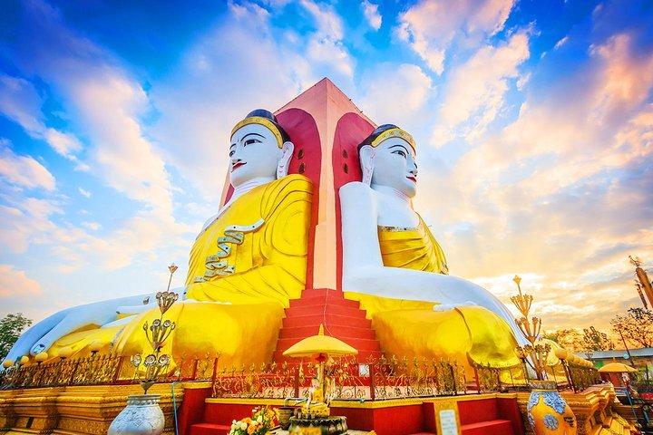 Vacker mån gammal stad i Myanmar, Bago
