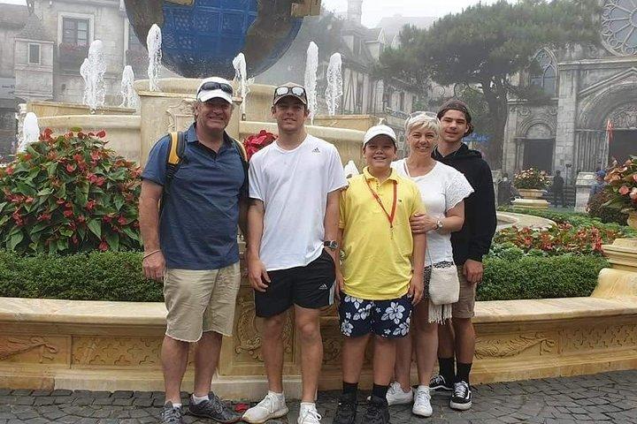 Golden Bridge & Da Nang City met Marble Mountain-Lady Budda-standbeeld