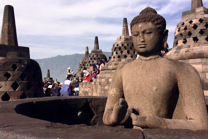 Yogyakarta: alba a Setumbu, tempio di Borobudur e monte Merapi