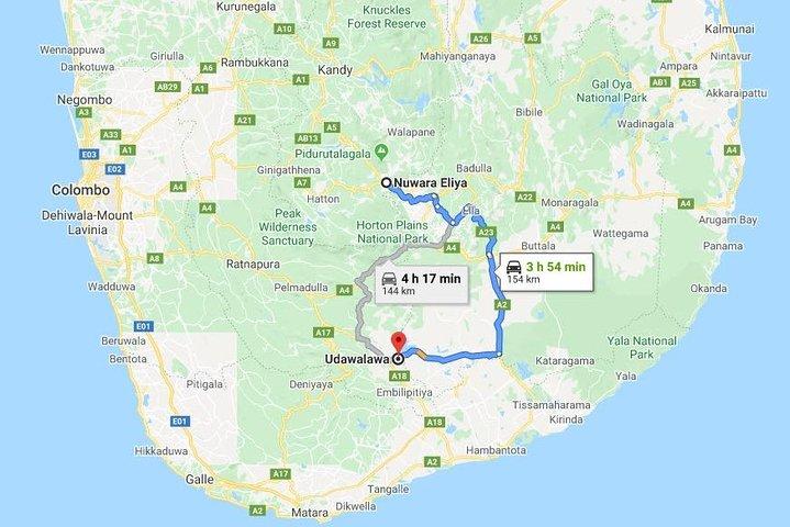 Transferência privada de Nuwara Eliya City para Udawalawe City