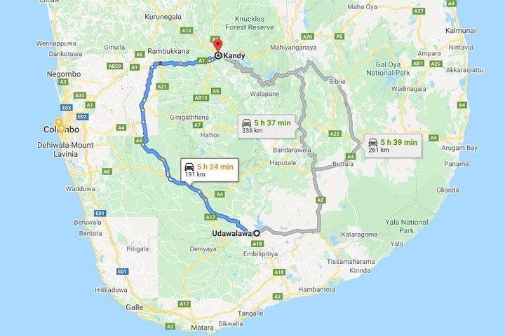 Udawalawe City nach Kandy City Privater Transfer