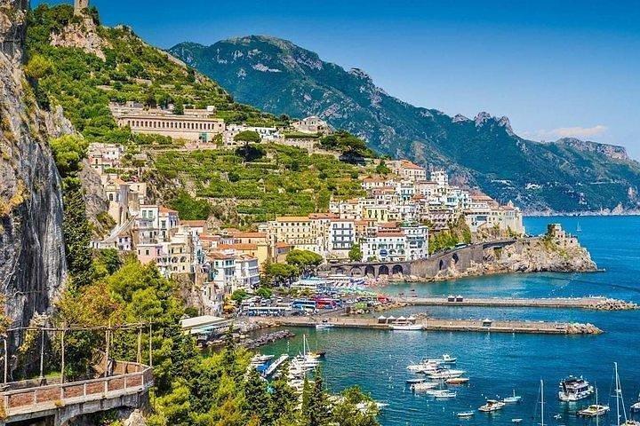 Excursión privada de un día desde Roma a Pompeya, Positano y la Costa Amalfitana.