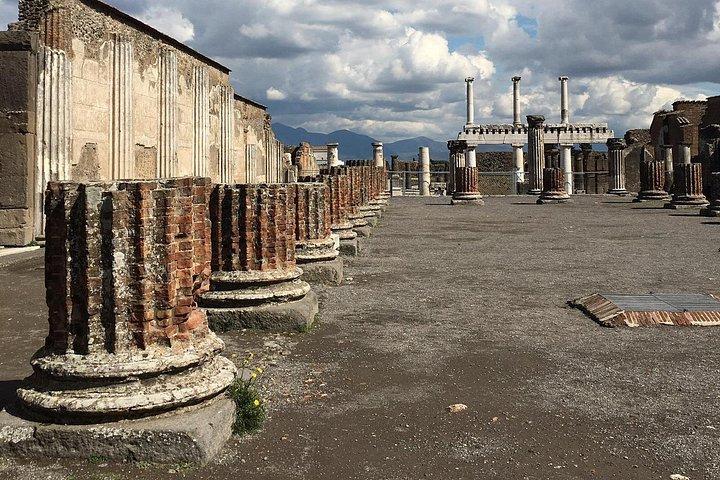 ローマから：ポジターノへのドア・ツー・ドアの送迎、ポンペイでの途中降機 3 時間。