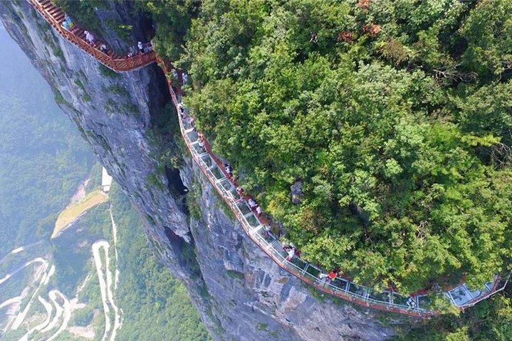 Zhangjiajie-dagstur fra Tianmen-bjerget, Sky Walk, Tujia Custom Park