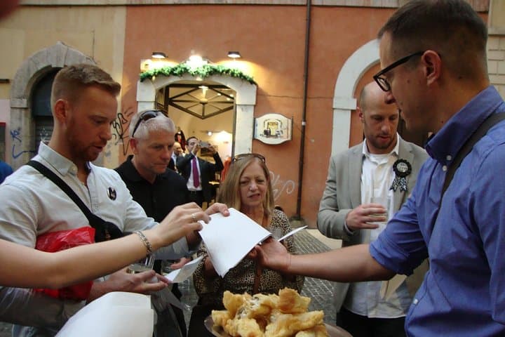 Evening food & wine tour in Rome's historical center