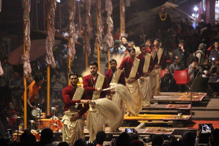 Evening Arti Ceremony - The light performance on the Bank of Ganges in Varanasi