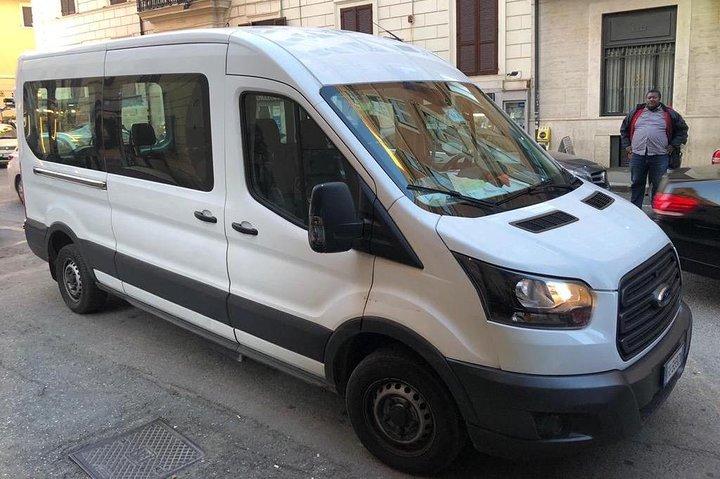 Traslado de ida y vuelta a los hoteles de la ciudad de Roma al aeropuerto de Fiumicino