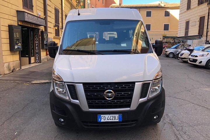 Traslado de ida y vuelta a los hoteles de la ciudad de Roma al aeropuerto de Fiumicino