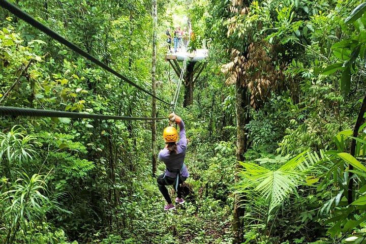 Zip Lining at Nohoch Che”en Caves Branch