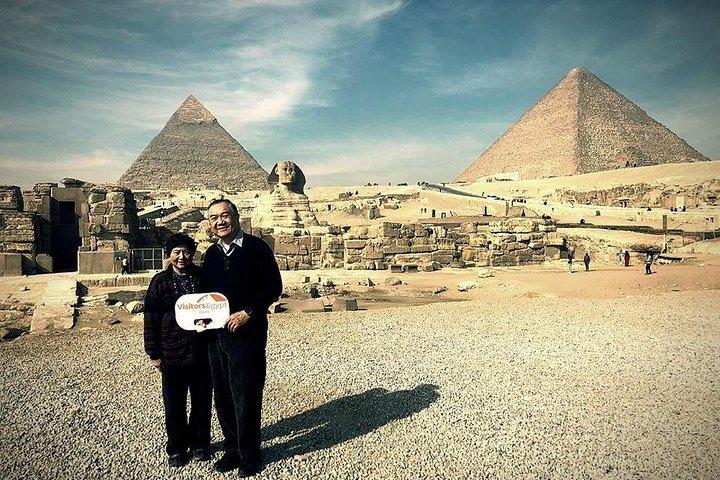 Visite privée d'une journée complète des pyramides de Gizeh, de Memphis et de Saqqarah