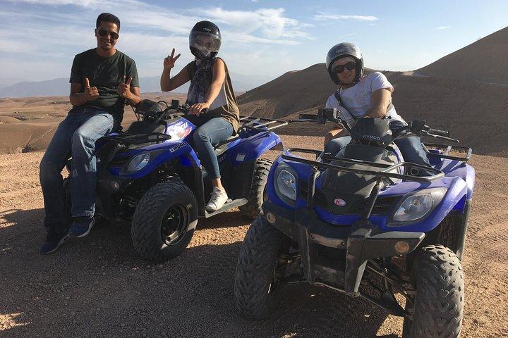 Sunset Camel Ride Quad Tour In Agafay Desert With Dinner